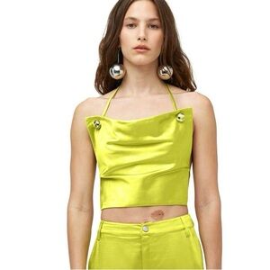 Simon Miller Chartreuse Crop Top